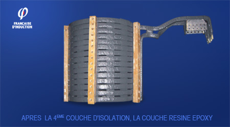 four à creuset après couche d'isolation